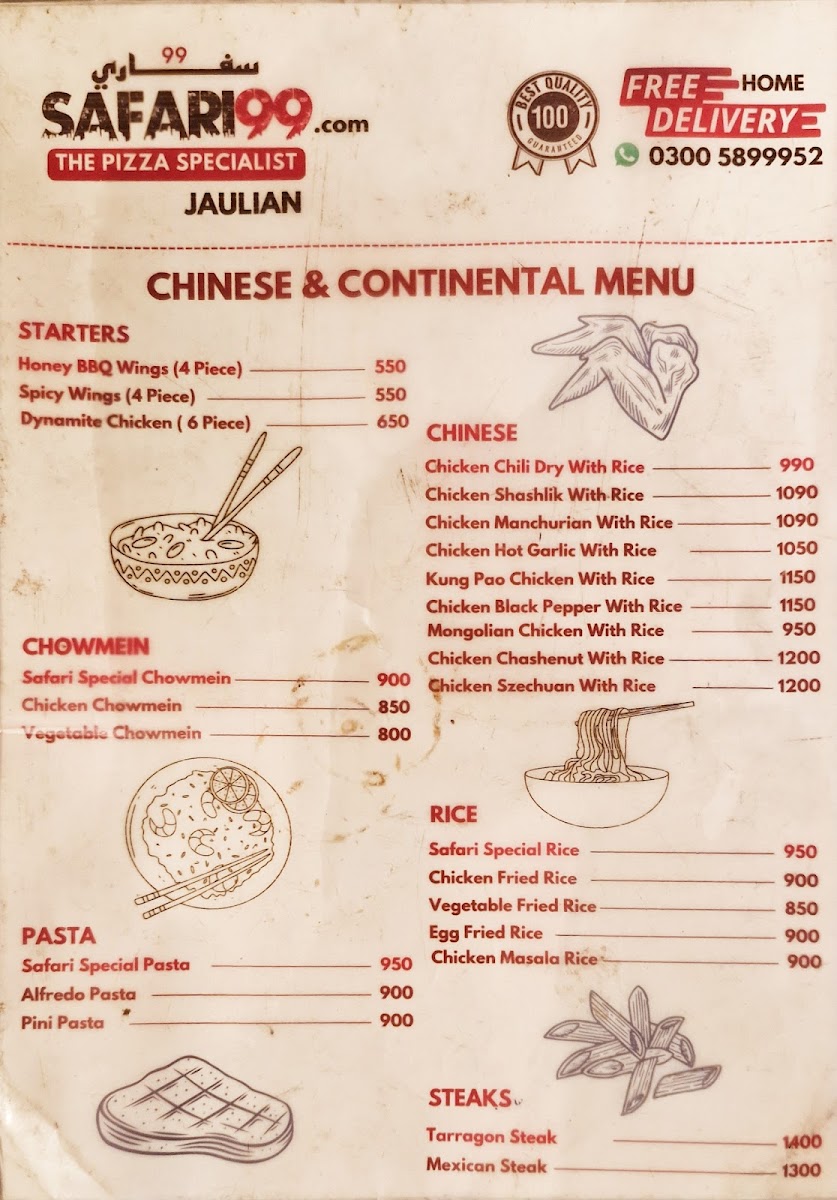 Menu Safari 99-4